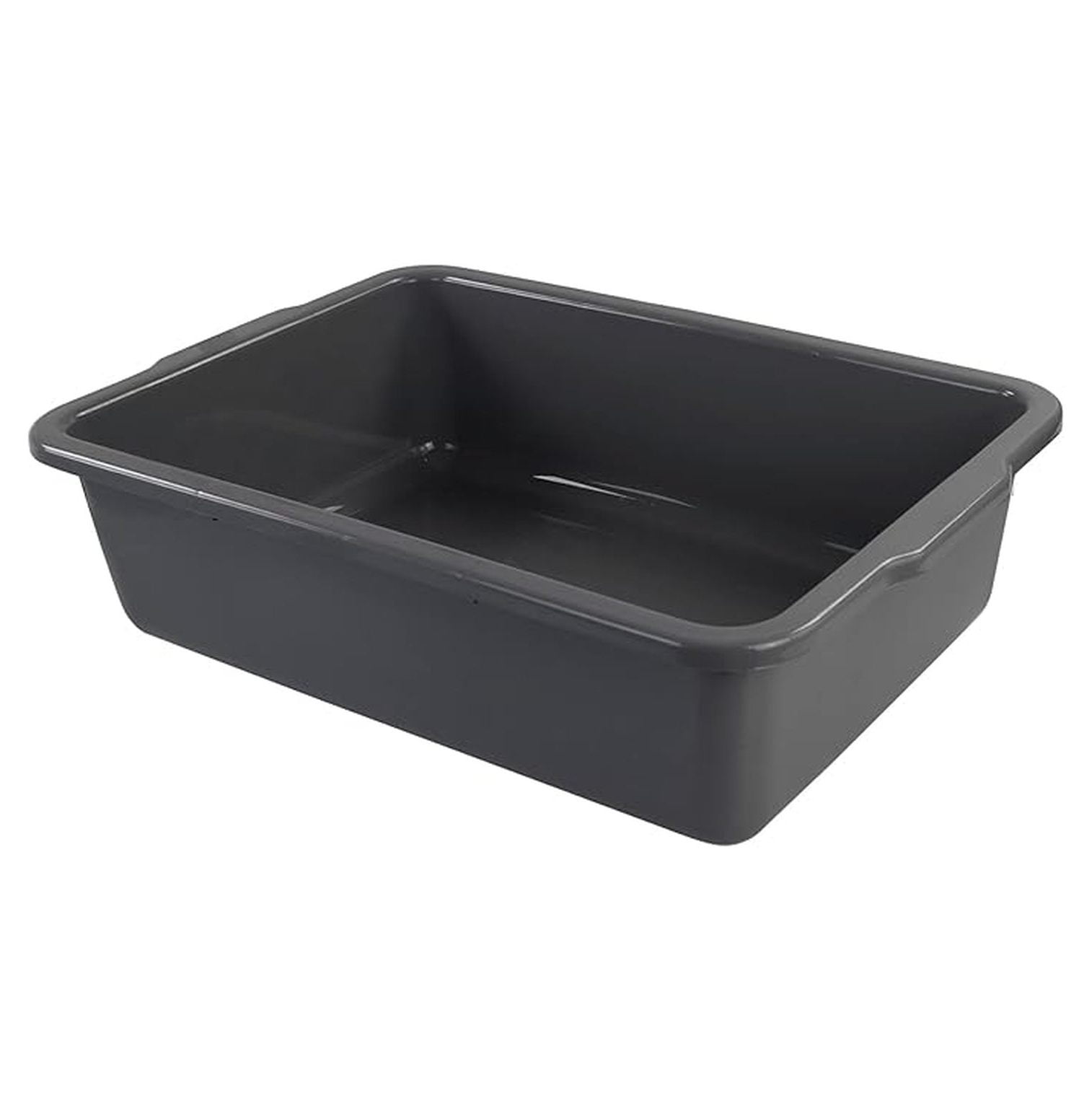 Bus Tub 3-Pack, 32L Utility Boxes - Large Grey Plastic Bus Tubs for ...