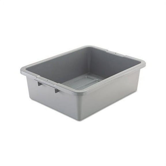 Bus/Utility Box 7.13 gal, 21.5" x 17.13" x 7", Gray