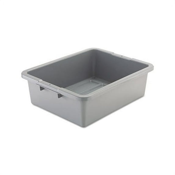 Bus/Utility Box 7.13 gal, 21.5" x 17.13" x 7", Gray