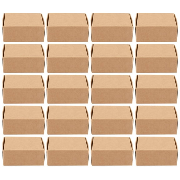 TABLZONE Brown Kraft Paper Boxes for Soap Storage and Small Items, 20 Pieces, and Multipurpose