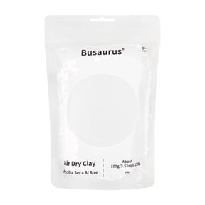 BUSAURUS Air Dry Foam Clay, 100g, White, Soft Magic Modeling Clay for Kids & Teachers