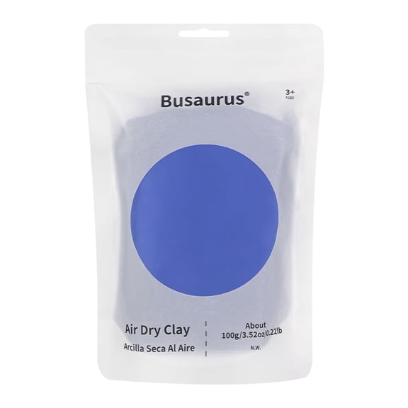Busaurus 100g Blue Air Dry Clay, Ultra-Light Soft Clay Kit for Kids, 1 Pack