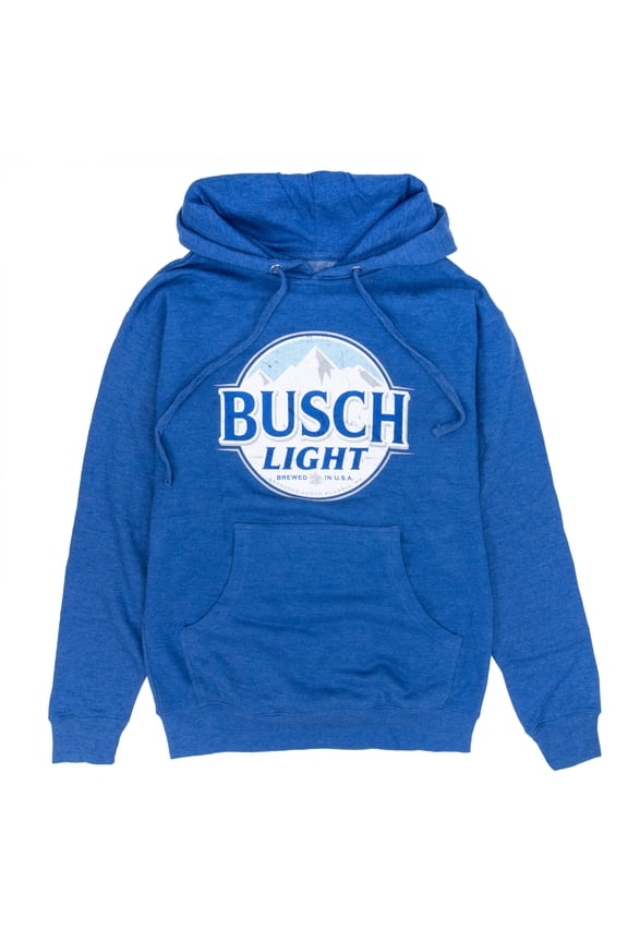 47049-Large Busch Light Logo Mens Royal Blue Hoodie - Large