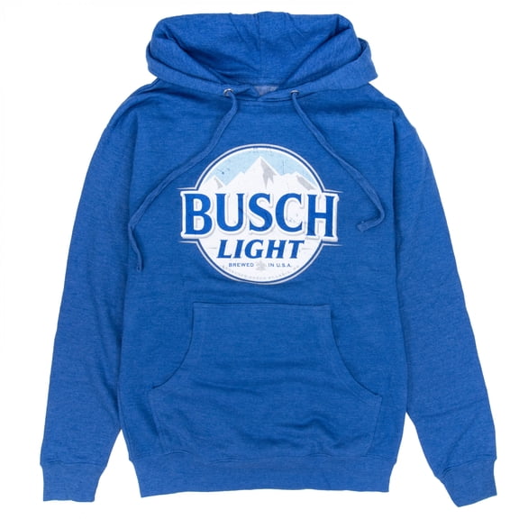 Busch 47049-Medium Busch Light Logo Mens Royal Blue Hoodie - Medium