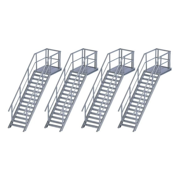 Busch 7758 Metal Stairways (4) Mini Set