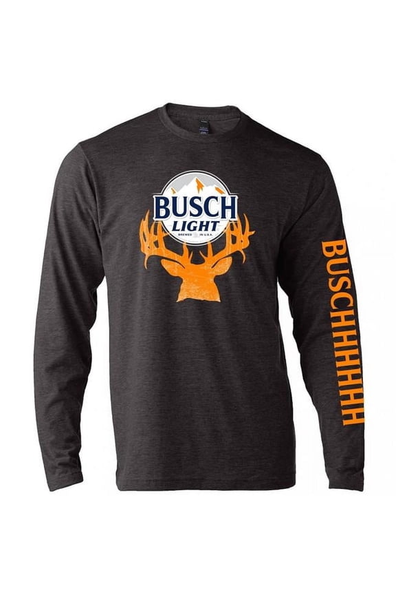 817697-large Busch Light Deer Hunter Logo Long Sleeve Shirt, Large