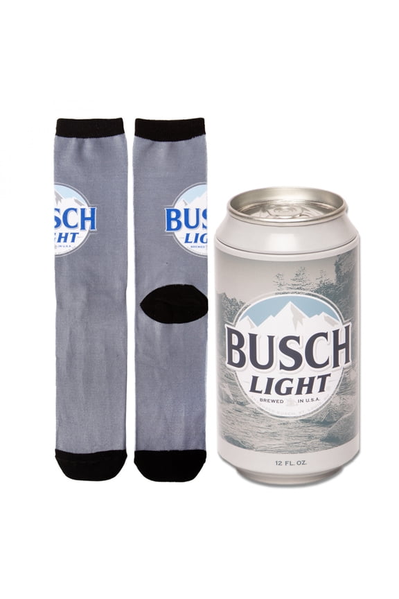 832641 Light Beer Mountains Logo Crew Socks in Beer Can Gift Packaging