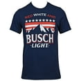 thumbnail image 1 of Busch 852319-medium Mens Light Red White & Busch Light Mountains T-Shirt, Navy - Medium, 1 of 4