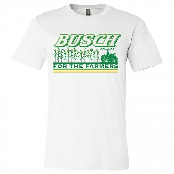 Busch 854603-xlarge Mens Beer for the Farmers Colorway T-Shirt, White - Extra Large