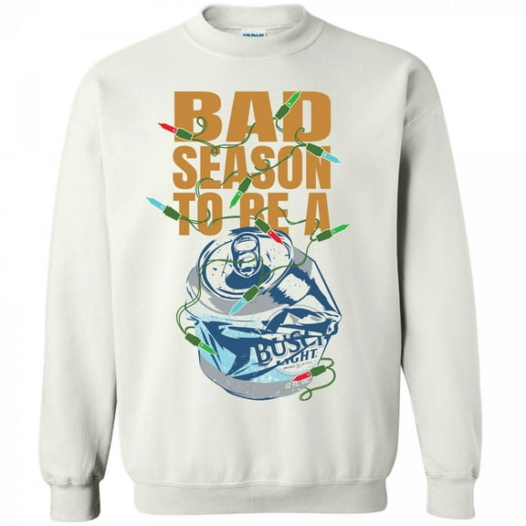 Busch 869360-3xlarge Busch Light Bad Season to Be A Can Colorway Sweatshirt, White - 3XL