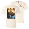 thumbnail image 1 of Busch  Beer Brewed for The Hunt Front & Back Print Natural T-Shirt, White - Small, 1 of 1