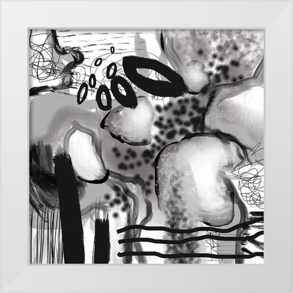 Busch, Birgit 20x20 White Modern Wood Framed Museum Art Print Titled - Black and White III