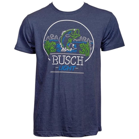 Busch Busch Light Bass Fishing Neon Sign T-Shirt, Large