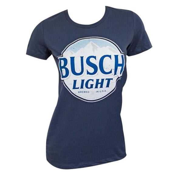 Busch Busch Light Logo Womens Navy Blue T-Shirt - Medium