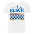 thumbnail image 1 of Busch 49034-X-Large Busch Mens Checkered Racing White T-Shirt - Extra Large, 1 of 1