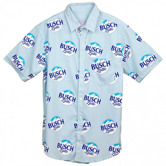 Busch Latte All Over Print Button Down Hawaiian Shirt-Small