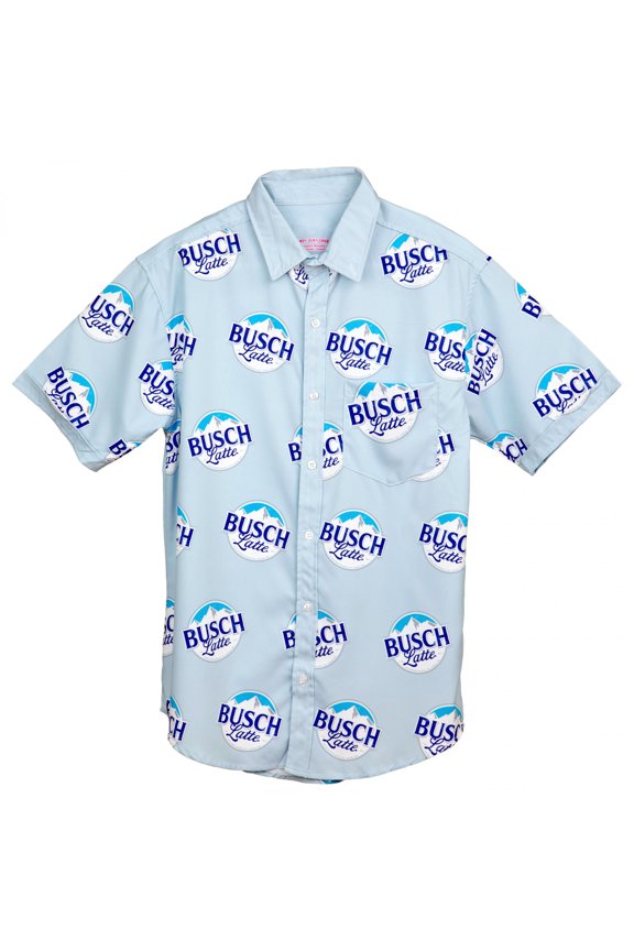 Latte All Over Print Button Down Hawaiian Shirt-Small