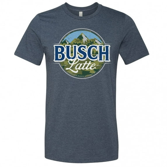 Busch Latte Camouflage Logo Blue T-Shirt-Small