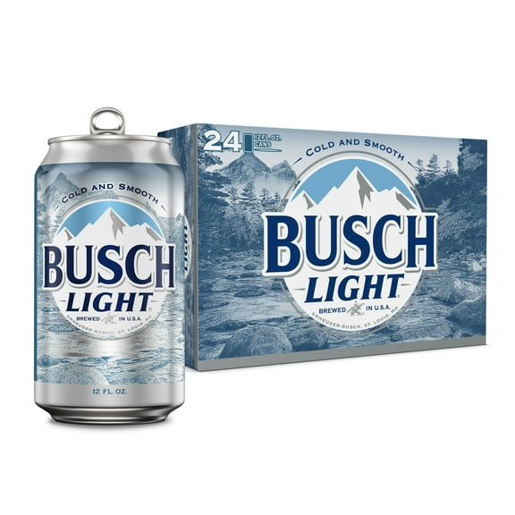 Busch Light American Lager Beer 24 Pack 12 fl oz Aluminum Cans 4.1% ABV
