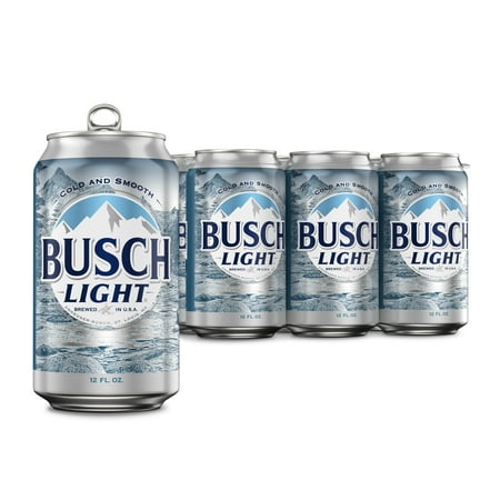 Busch Light American Lager Beer 6 pack 12 fl oz Aluminum Cans 4.1% ABV