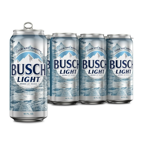 Busch Light American Light Lager Beer 6 pack 16 fl oz Aluminum Cans 4.1% ABV