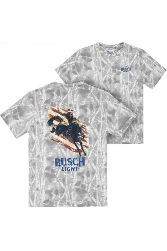 American Rodeo Camo Front and Back Print T-Shirt-Large