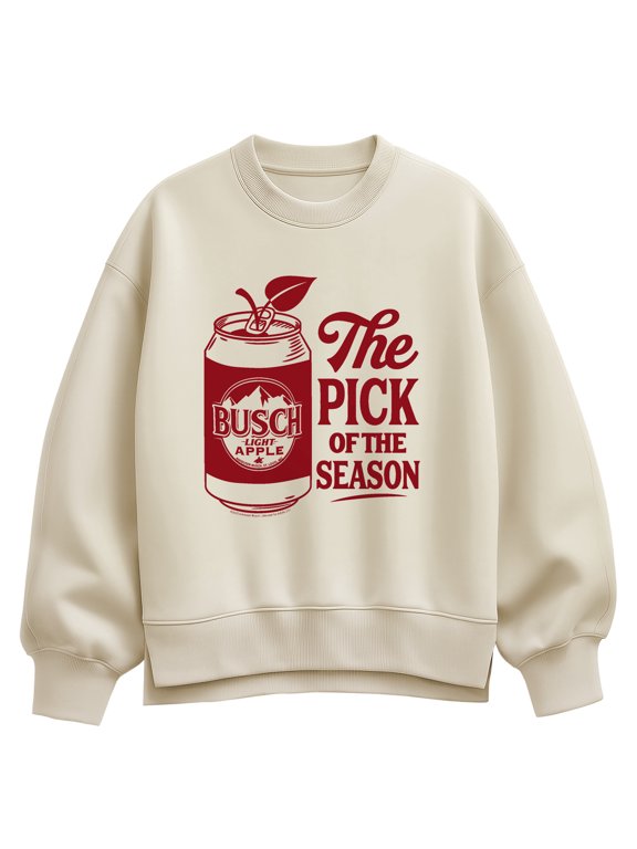 - Apple Can Women's Oversized Fleece Crew Sweatshirt