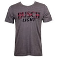 thumbnail image 1 of Busch Light Beer Flannel Logo Men’s Grey T-Shirt-Small, 1 of 1