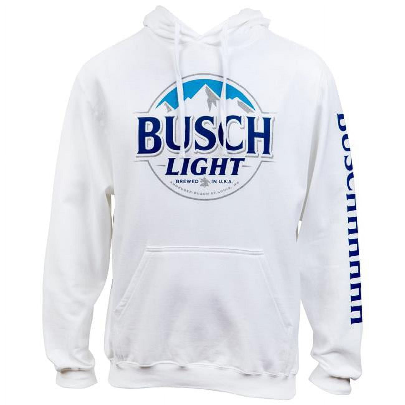Busch Light Beer Logo White Colorway Hoodie Medium Walmart