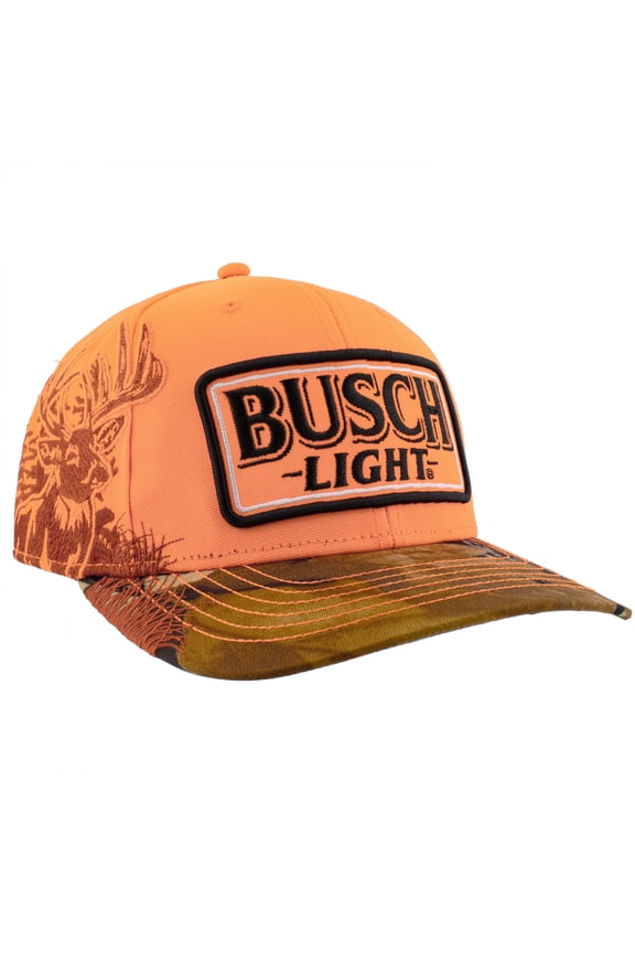 Light Blaze Orange Buck Hunter Camo Brim Adjustable Hat