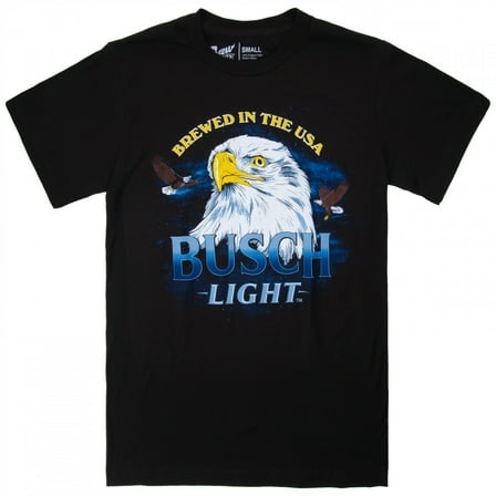 Busch 891065-3xlarge Light Brewed in the USA Bald Eagle T-Shirt, Black - 3XL