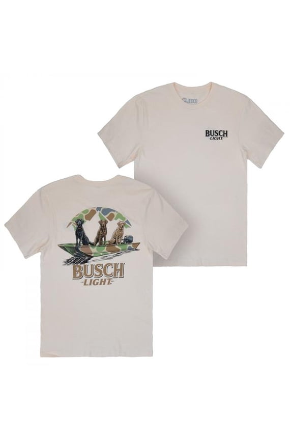 898276-2xlarge Light Camo Boat Dogs Front & Back Print T-Shirt - Beige - 2XL