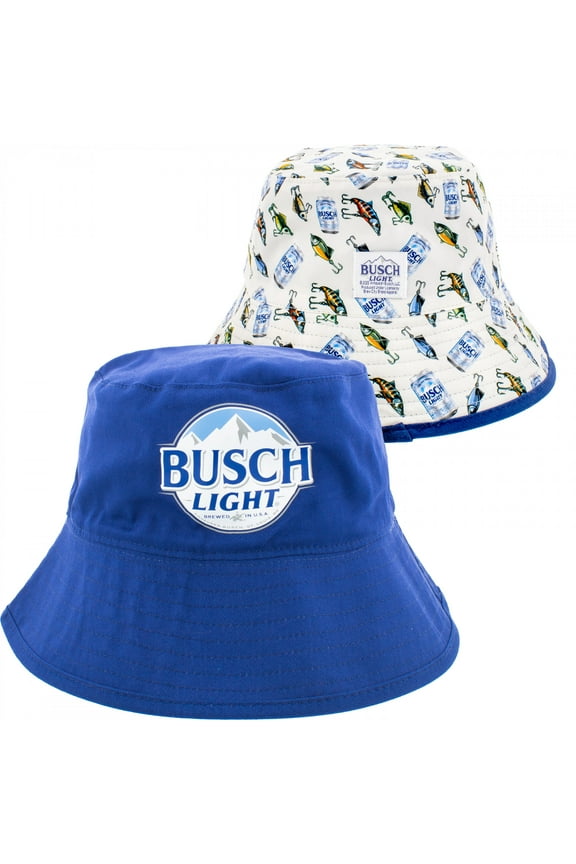 Light Cans and Fishing Lures Reversible Bucket Hat