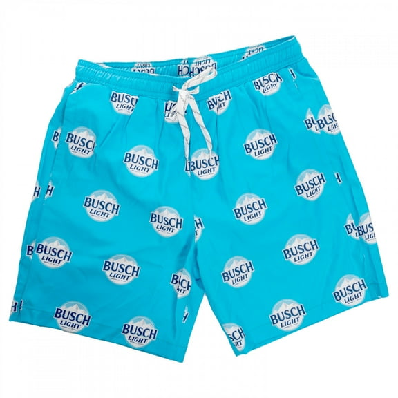 Busch Light Circle Logo Pattern Board Shorts-Small