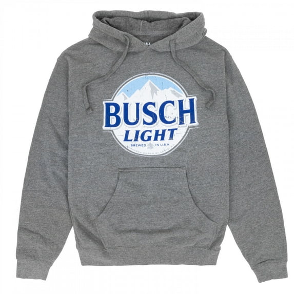 Busch Light Classic Logo Grey Hoodie-Medium