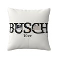 Busch Light Decorative Textured Burlap Linen Throw Pillow Covers