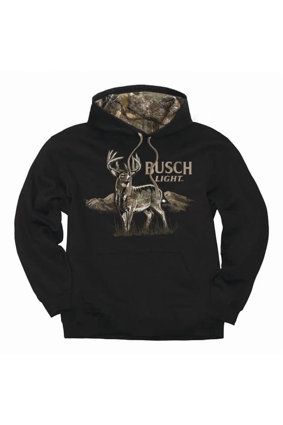 890578-small Light Deer Camo Pull-Over Hoodie - Black - Small