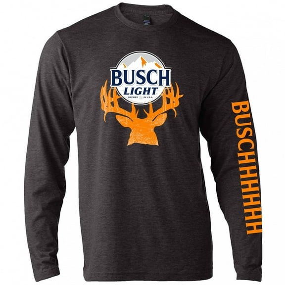 Busch Light Deer Hunter Logo Long Sleeve Shirt-Large