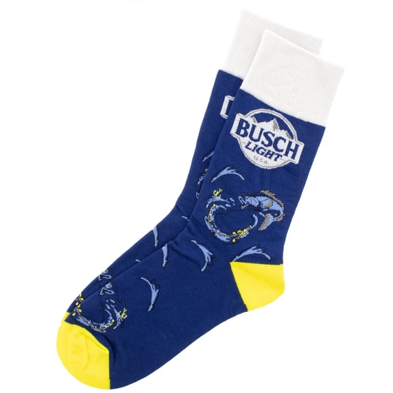 Busch Light Blue Fish Crew Socks