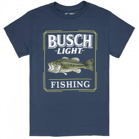 Busch Light Fishing Plaque Navy Colorway T-Shirt-XLarge