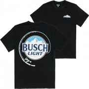 Busch Light Fishing Pole Front and Back Print T-Shirt-Small