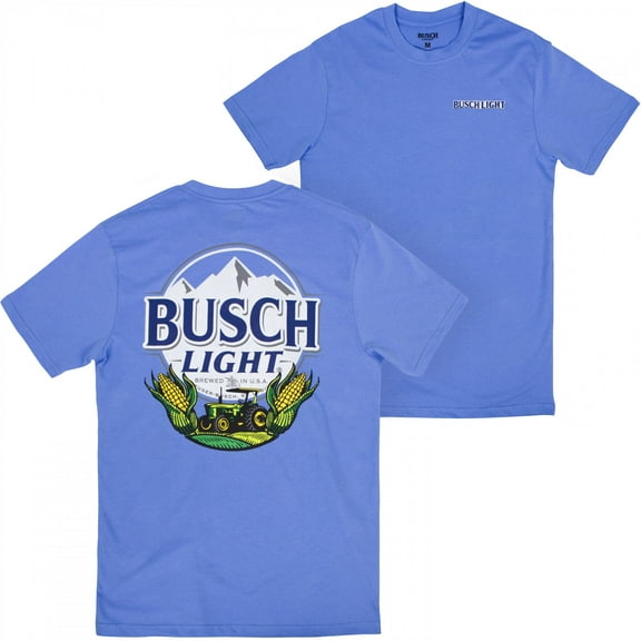 Busch Light Harvest Front and Back Print T-Shirt-Large