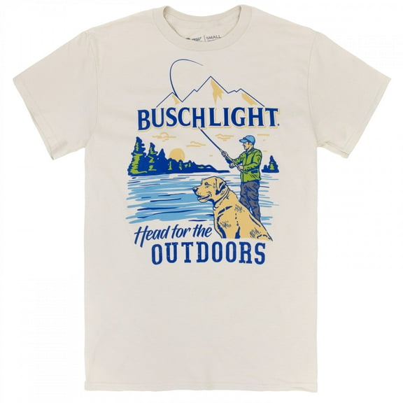Busch Light Head for The Outdoors Lake Fishing T-Shirt-Medium