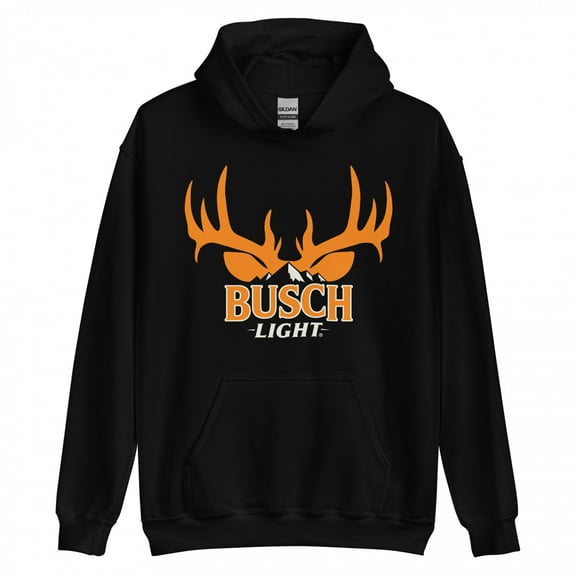 Busch Light Hunter Orange Big Buck Antlers Hoodie-XLarge