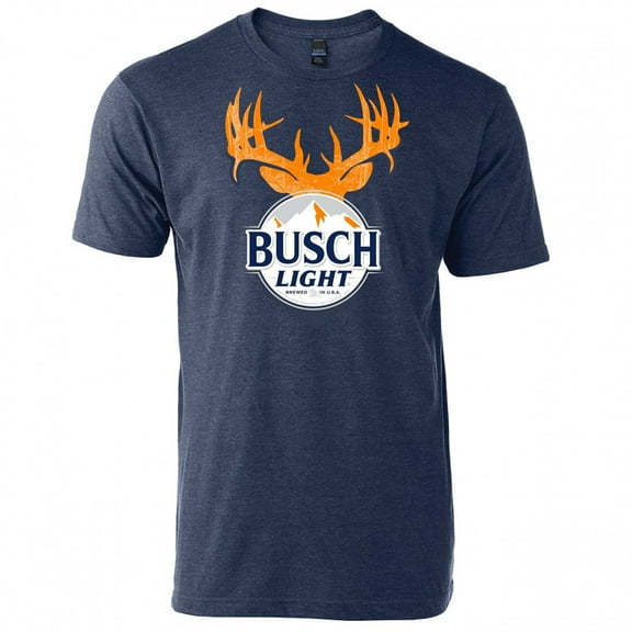 Busch Light Hunter Orange Buck Horns T-Shirt-XLarge