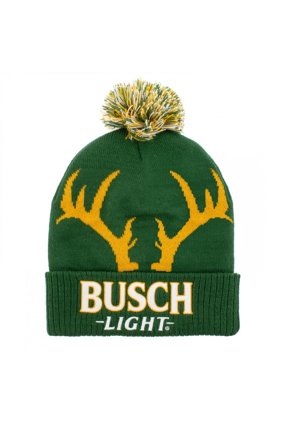 Light Hunting Antlers Beanie with Pom