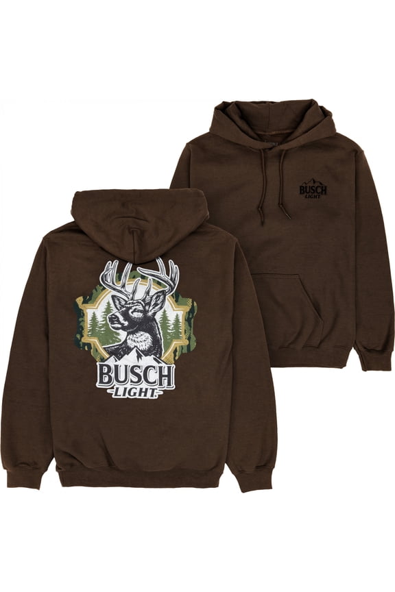 Hunting Can Art Deer Overlook Front Back Print Hoodie-XLarge