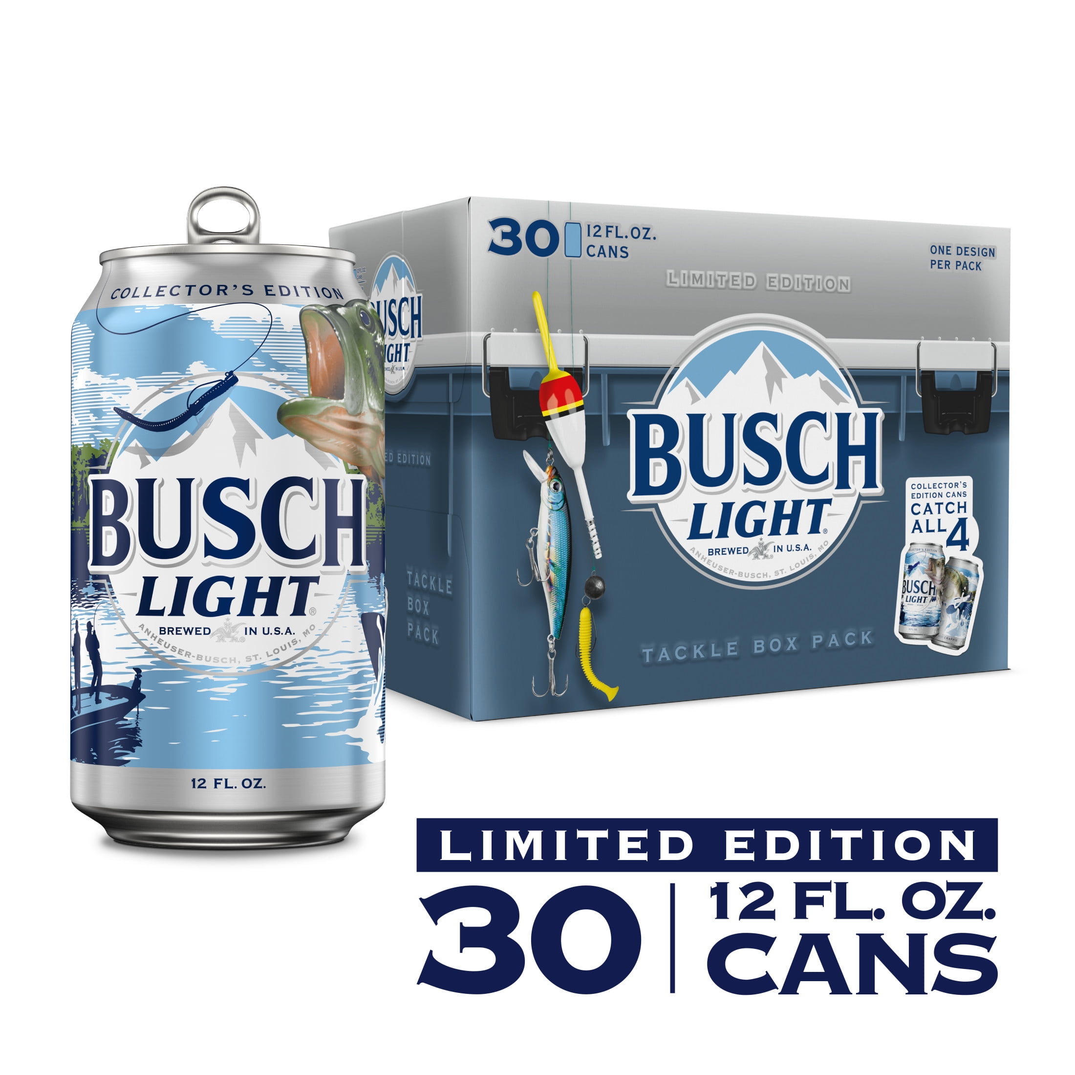 Busch Light Lager Domestic Beer 30 Pack 12 fl oz Aluminum Cans 4.1% ABV 