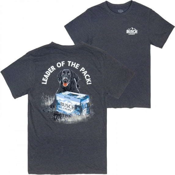 Busch Light Leader of the Pack Front and Back Print T-Shirt-Medium