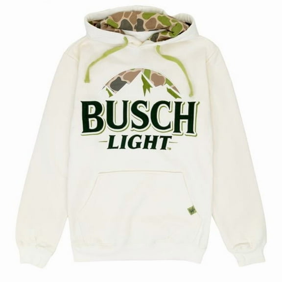 Busch 890585-small Light Logo Camo Pull-Over Hoodie - White - Small